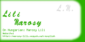 lili marosy business card